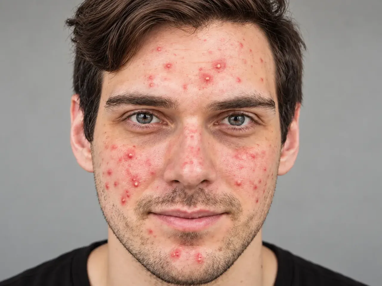 Foto do rosto por regiões